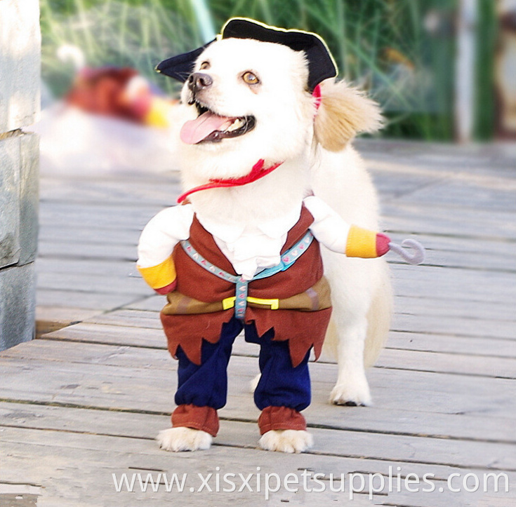 Wholesale The Pirate Captain Design Warm Pet Clothing Dogs cat Cosplay costume